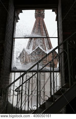 Landscape Of Bell Tower Epiphany Cathedral In Kazan