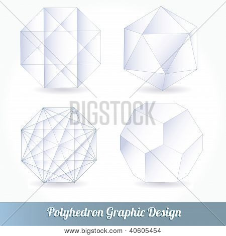 Vector veelvlak voor grafisch ontwerpelement instellen