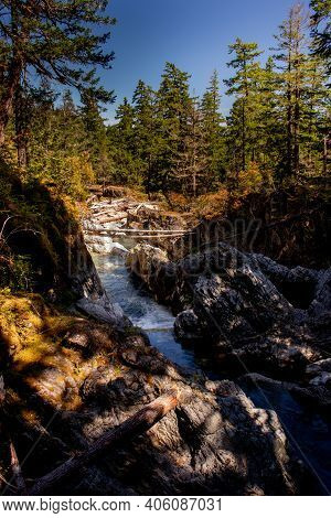 Coming Down From The Top - Englishman River Falls, Vancouver Island, Bc. Englishman River Is One Of 