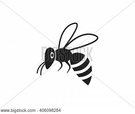 Honey Bee Logo Template Vector Icon Illustration