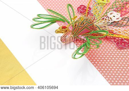 Mizuhiki By Japanese Culture. Phoenix Bird Is Decorative Japanese Cord Made From Twisted Paper.