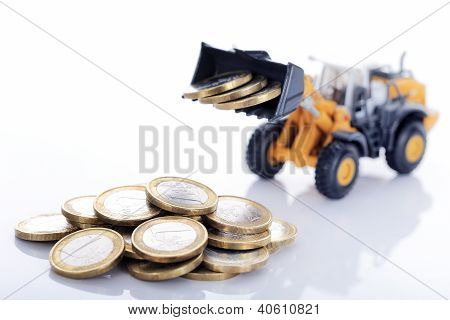 Pièces en euro argent et chargeur
