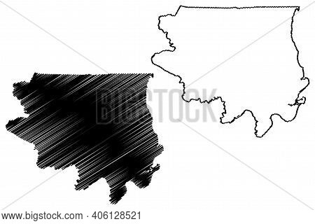Bertie County, North Carolina State (u.s. County, United States Of America, Usa, U.s., Us) Map Vecto