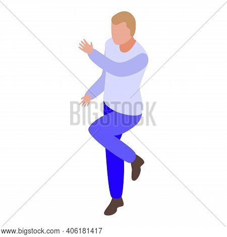 Panicked Man Icon. Isometric Of Panicked Man Vector Icon For Web Design Isolated On White Background
