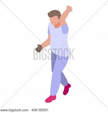 Baseball Icon. Isometric Of Baseball Vector Icon For Web Design Isolated On White Background
