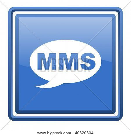ไอคอนเว็บตารางเงาสีน้ำเงิน mms ที่แยกต่างหาก
