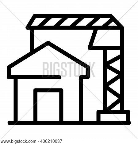 House Building Icon. Outline House Building Vector Icon For Web Design Isolated On White Background