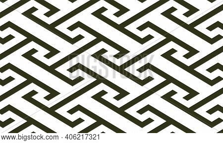 Asian Kojitsunagi Seamless Pattern As Turtle Hexagons.
