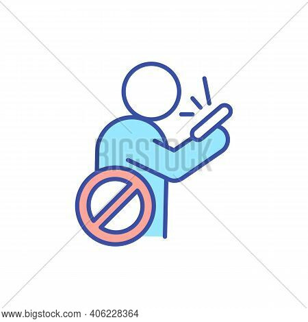 Stop Mindless Phone Scrolling Rgb Color Icon. Digital Detox. Psychological Addiction To Social Media