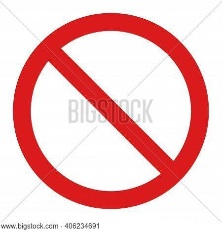 Restricted Icon With Flat Style. Isolated Raster Restricted Icon Image, Simple Style.