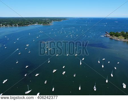 Danvers River Mouth To Salem Harbor In City Of Beverly, Massachusetts Ma, Usa.