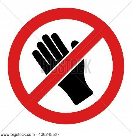 Do Not Touch Icon With Flat Style. Isolated Vector Do Not Touch Icon Illustrations, Simple Style.
