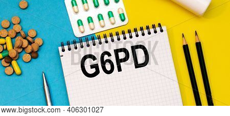 Treatment Word, G6pd Word With Medical Concepts And Medical Equipment
