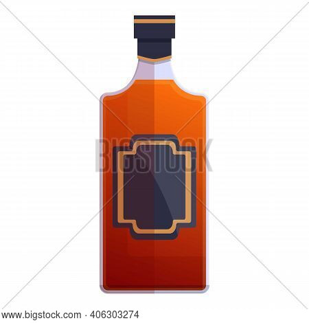 Bourbon Distillery Bottle Icon. Cartoon Of Bourbon Distillery Bottle Vector Icon For Web Design Isol