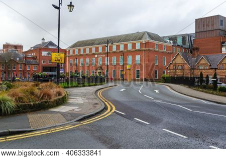 Chester; Uk: Jan 29, 2021: Much Of Chester's Ring Road Has Been Made One Way Only To Enable Road Wor