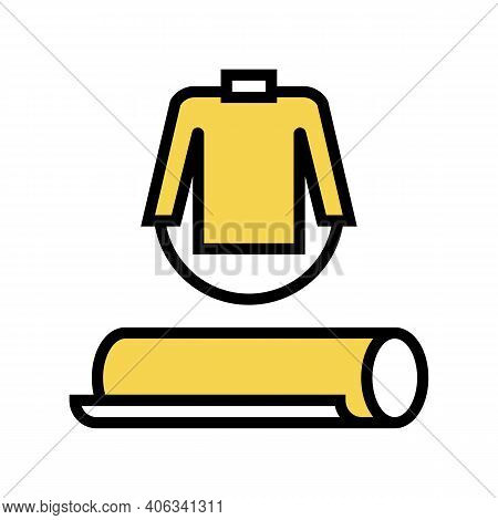 Clothing Textile Fabric Color Icon Vector. Clothing Textile Fabric Sign. Isolated Symbol Illustratio