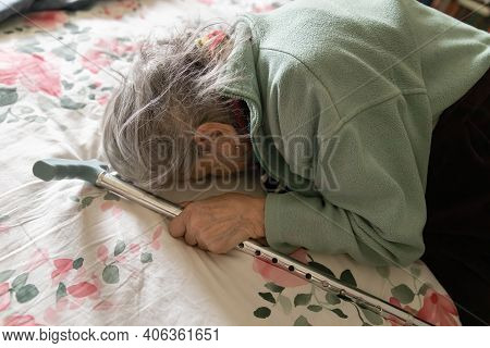 Very Old Tired Woman