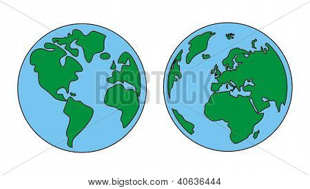 Vector doodle planeta