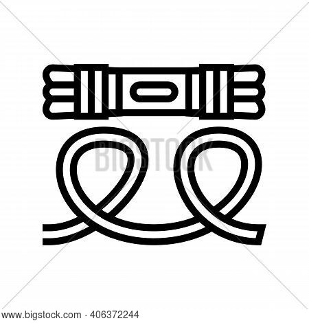 Threads Knitting Line Icon Vector. Threads Knitting Sign. Isolated Contour Symbol Black Illustration