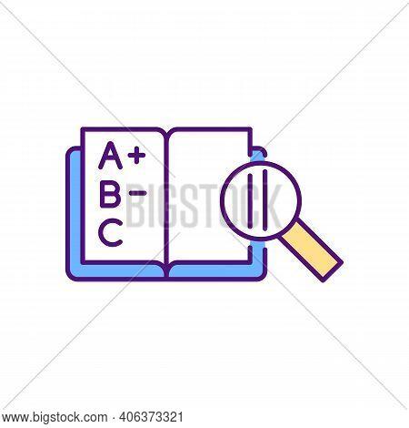 Tests And Gradebook Rgb Color Icon. Online Course Management System Elements. Creating Challenges Fo