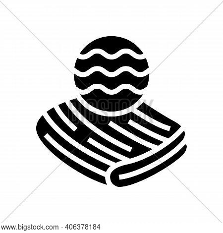 Velveteen Fabric Glyph Icon Vector. Velveteen Fabric Sign. Isolated Contour Symbol Black Illustratio