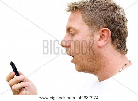 Mann mit Handy