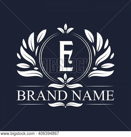 Luxury Logo Design Letter E Logo. Vintage Elegant Ornamental Alphabet E Letter Logo Design.
