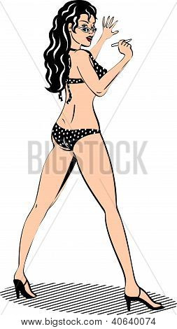 Calda ragazza In Bikini Clip Art