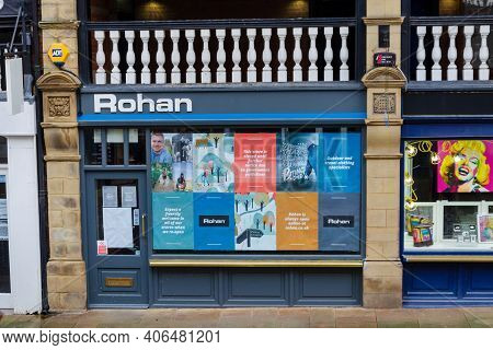 Chester; Uk: Jan 29, 2021: Rohan Shop Is Temporarily Closed Due To The Lockdown During The Corona Vi