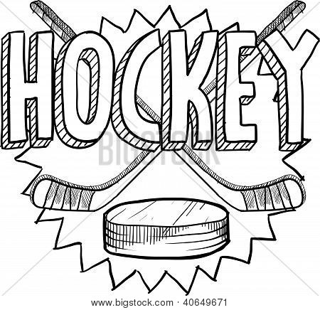 Hockey sports sketch
