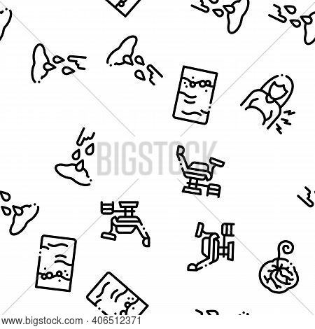 Maternity Hospital Seamless Pattern Vector Thin Line. Illustrations