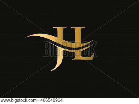Swoosh Letter Jl Logo Design For Business And Company Identity. Water Wave Jl Logo With Modern Trend