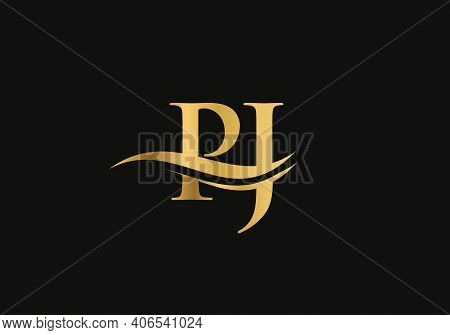 Pj Linked Logo For Business And Company Identity. Creative Letter Pj Logo Vector With Modern Trendy