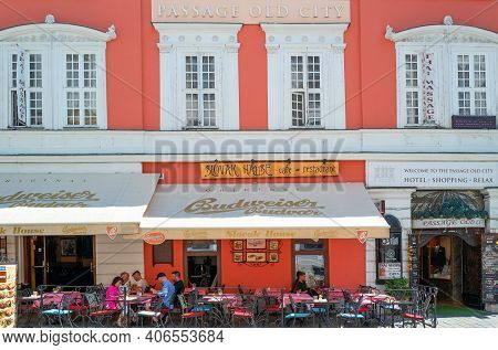 Bratislava, Slovakia - July 8, 2019: A Typical Slovak Restaurant In Michalska Street