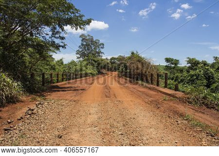 Bridge Over Sao Lourenco River At Ibitinga City, Interior Of Sao Paulo State, Brazil