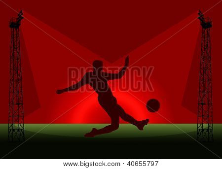 FuÃŸball Turmaktion Flut Licht