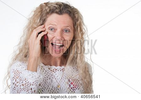 Kobieta na telefon komórkowy