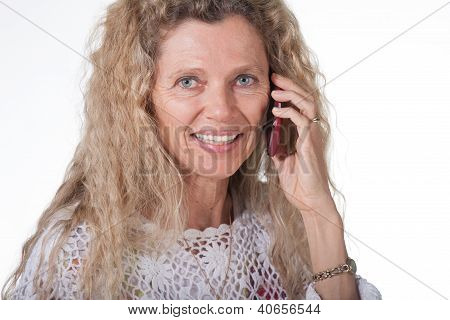 Kobieta na telefon komórkowy