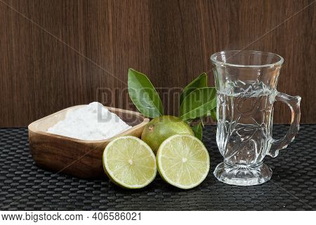Baking Soda - Sodium Bicarbonate, Hot Water And Lemon.