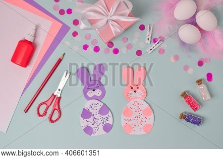 Step-by-step Instructions. Easter Bunnies. Step 6 Glitter Glue. Do It Yourself. It Was Flat. Im Maki