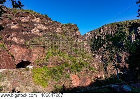 Gorges De Daluis Or Chocolate Canyon As It Is Called By Locals Because Of The Rocks Color Formed By 
