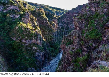 Gorges De Daluis Or Chocolate Canyon As It Is Called By Locals Because Of The Rocks Color Formed By 