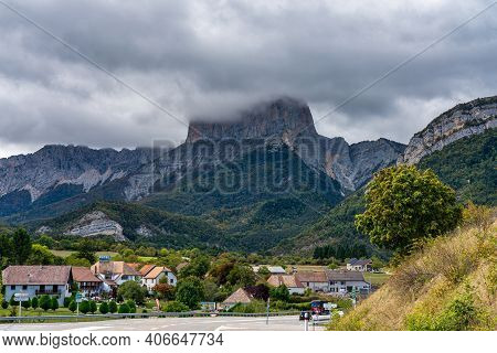 Mont Aiguille Near Clelles In The French Vercors Mountains In France, Europe