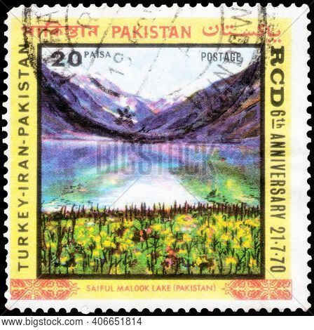 Saint Petersburg, Russia - November 12, 2020: Postage Stamp Issued In The Pakistan With The Image Of