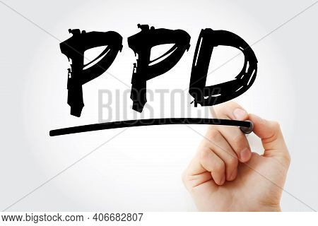 Ppd - Purified Protein Derivative Acronym With Marker, Concept Background