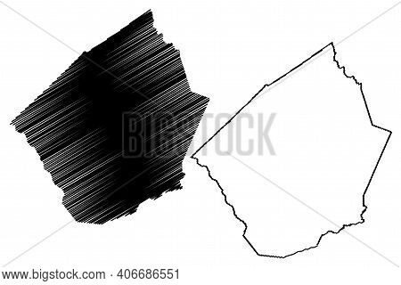 Johnston County, North Carolina State (u.s. County, United States Of America, Usa, U.s., Us) Map Vec