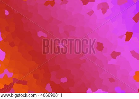 Red Pink Low Poly Crystal Background. Polygon Design Pattern. Illustration, Low Polygon Background.