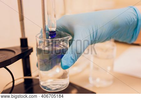 Electrode Ph Meter And Ph Meter For Laboratory Measurements. Water And Solution. Used For Researcher