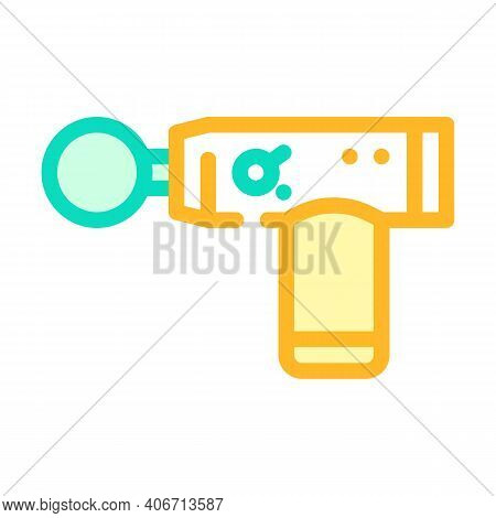 Percussion Massage Gun Color Icon Vector Illustration