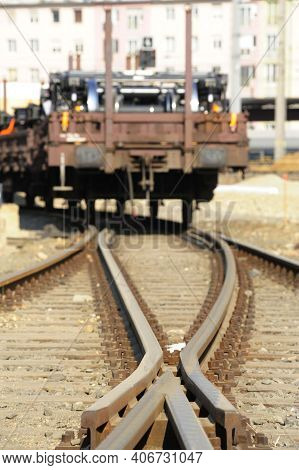 Freight Train To Transport Goods By Rail